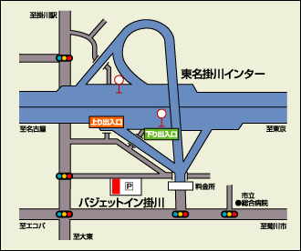 東名掛川バス停周辺マップ