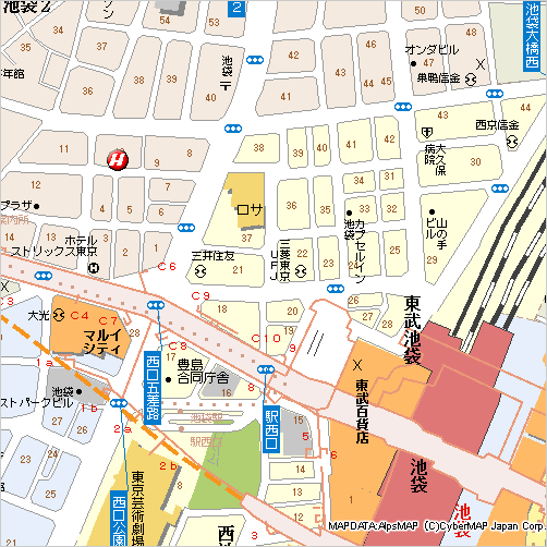 ホテル付近地マップ
